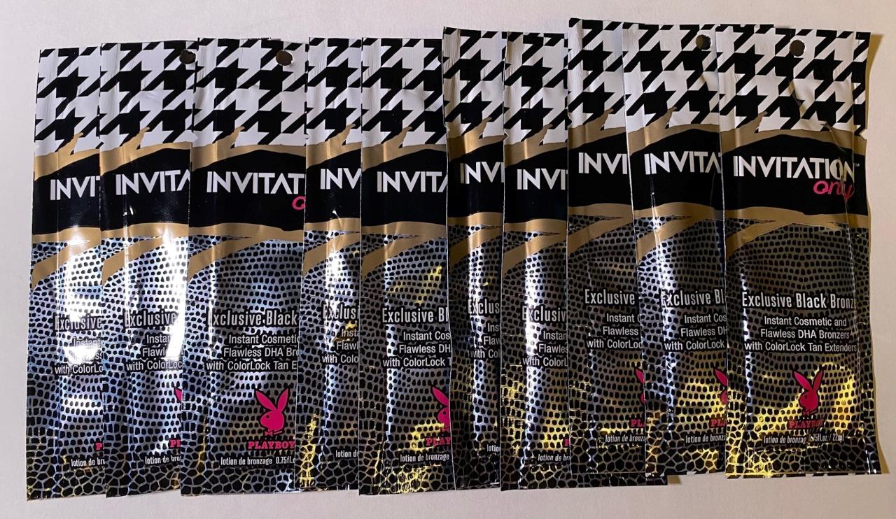 Playboy INVITATION ONLY ExclusiveBlack Bronzer Indoor Tanning Bed Lotion Packets - Picture 4 of 4