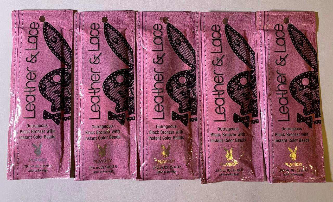 Playboy LEDER & SPITZE schwarzHOT Kribbeln Bronzer Innenbereich Solarium Lotion Pakete - Bild 3 von 4