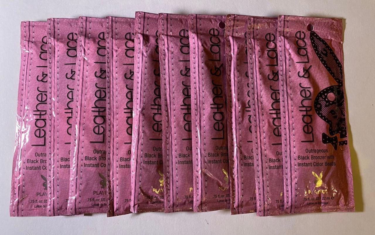 Playboy LEDER & SPITZE schwarzHOT Kribbeln Bronzer Innenbereich Solarium Lotion Pakete - Bild 4 von 4