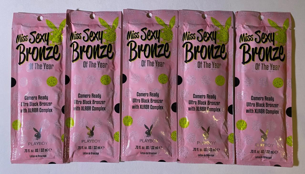Playboy MISS SEXY BRONZE OF YEAR Black Bronzer Indoor Tanning Bed Lotion Packets - Picture 3 of 4