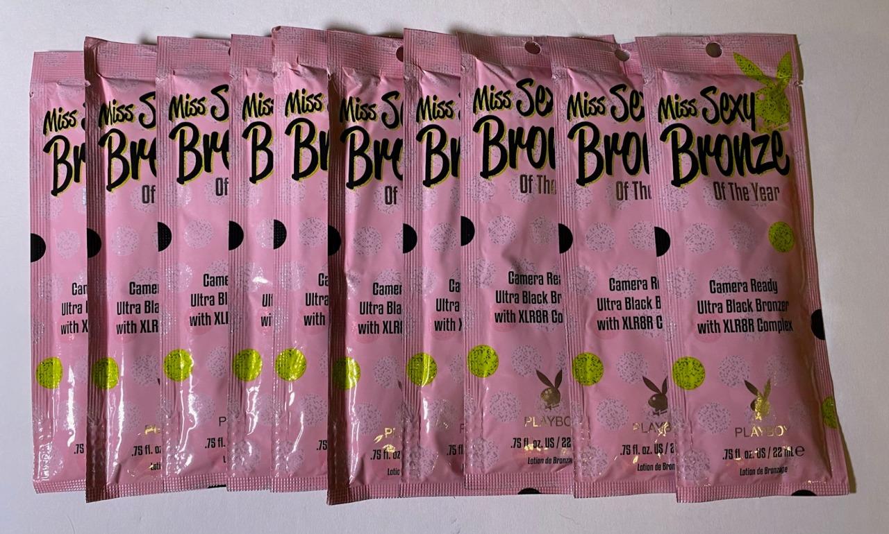 Playboy MISS SEXY BRONZE OF YEAR Black Bronzer Indoor Tanning Bed Lotion Packets - Picture 4 of 4
