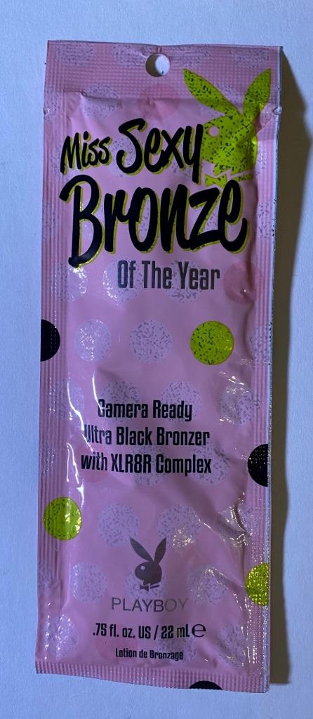 Playboy MISS SEXY BRONZE OF YEAR Black Bronzer Indoor Tanning Bed Lotion Packets - Picture 2 of 4