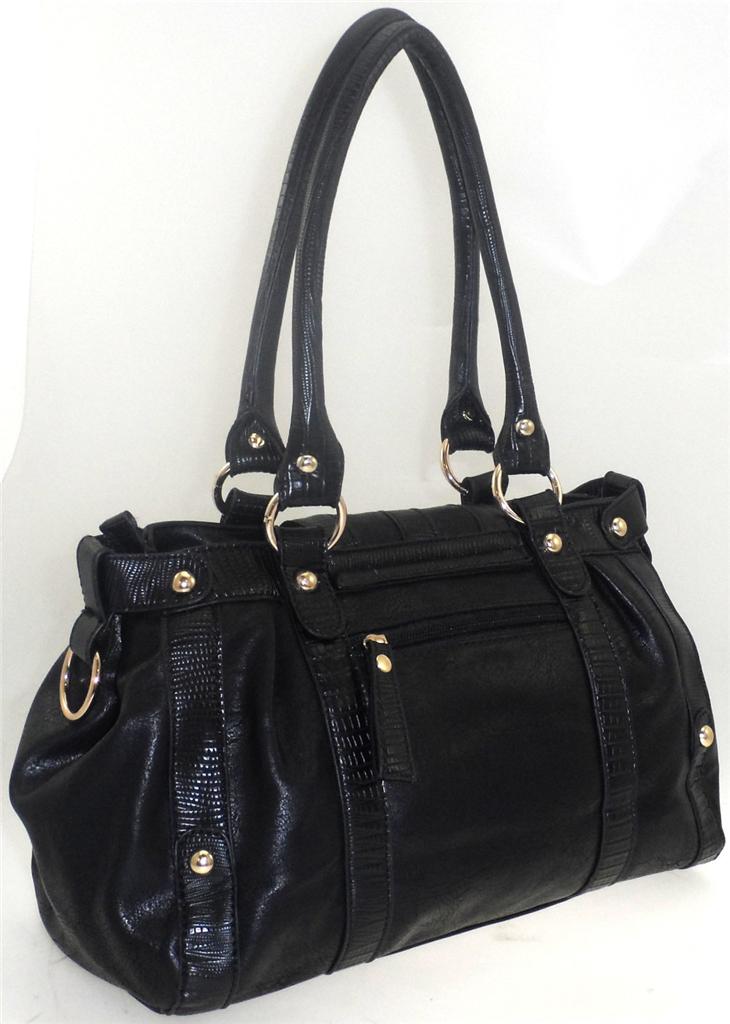 ladies designer move & moda fashion padlock studded weekend