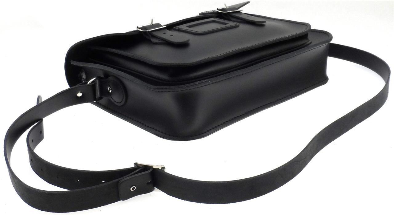 medium vintage rare genuine real leather satchel school