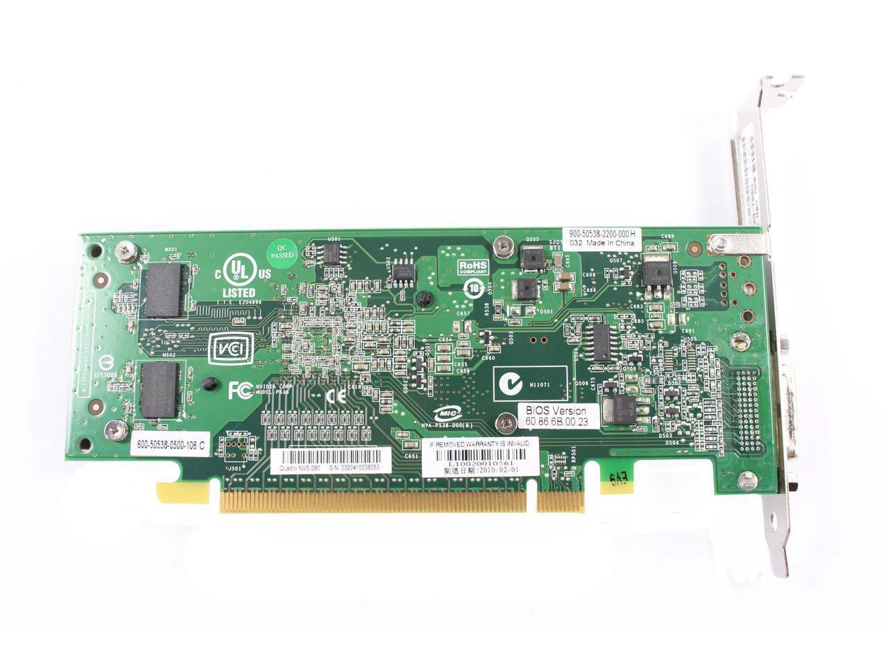 Genuine Dell Nvidia Quadro Nvs 290 256mb 64bits Pci E Video Graphics Card T70cf Computers Tablets Networking Computer Components Parts