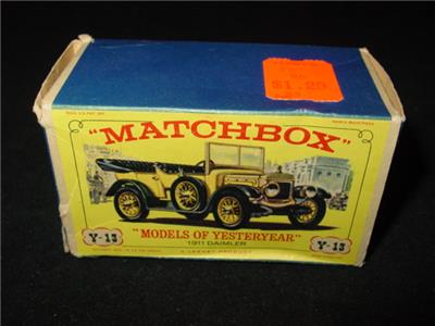 Vintage LESNEY Matchbox : Y-13 1911 DAIMLER car in Box #16 | eBay