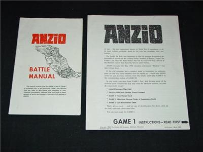 Avalon Hill 1969 : ANZIO game - Struggle for Italy 1943-45
