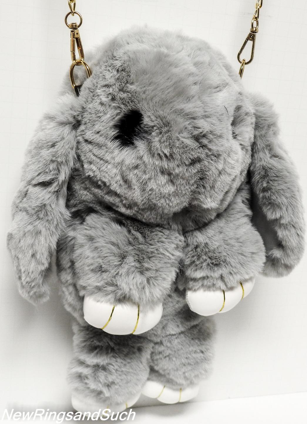 Hase Haustier Handtasche super weich & flauschig Crossover Rucksack - Bild 9 von 13