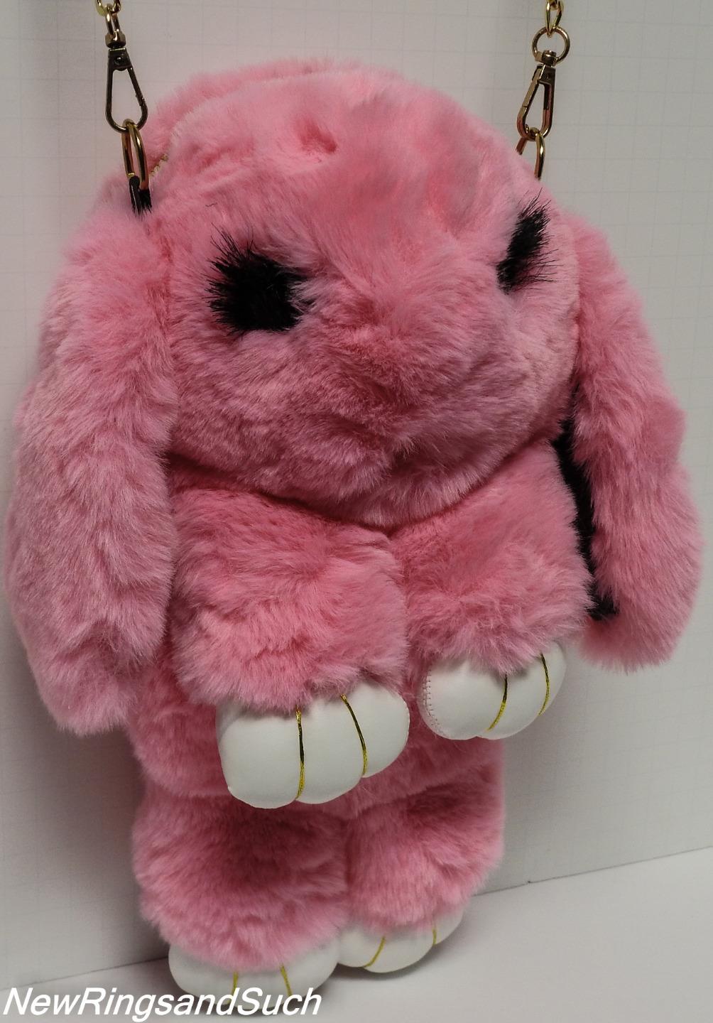 Hase Haustier Handtasche super weich & flauschig Crossover Rucksack - Bild 8 von 13
