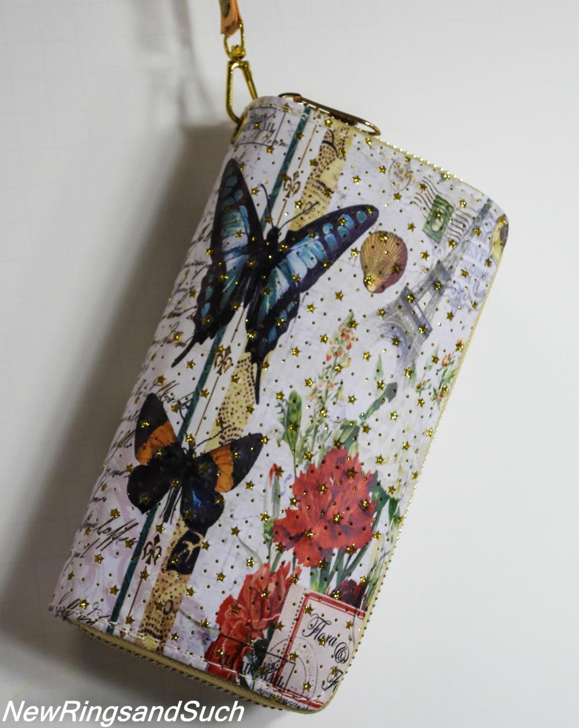 Clutch Geldbörse Glitzer Kleingeldbörse mit Handschlaufe - Bild 19 von 23