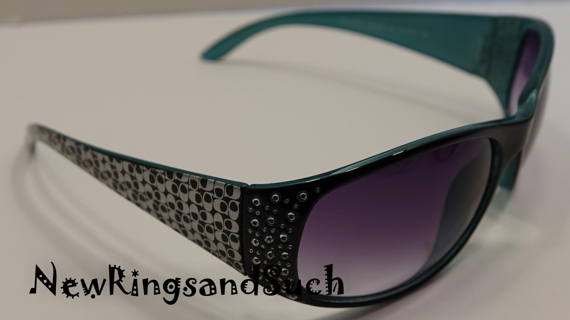 Women's Rectangle Bling Eyewear Rhinestone Sunglasses 420-23 - Picture 14 of 16