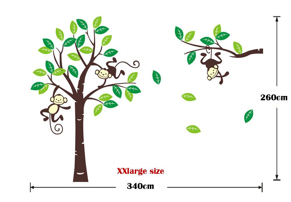 New Cartoon Monkey Forest Wall Sticker New Cartoon Monkey Forest Wall Sticker