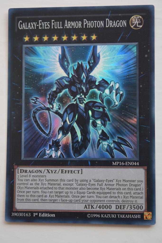 2016 Mega Pack Card:MP16-EN044 Galaxy-Eyes Full Armor Photon Dragon:YuGiOh 2016 COLLECTORS TIN MEGA PACK *MP16* - SECRET, ULTRA & SUPER RARE CARDS