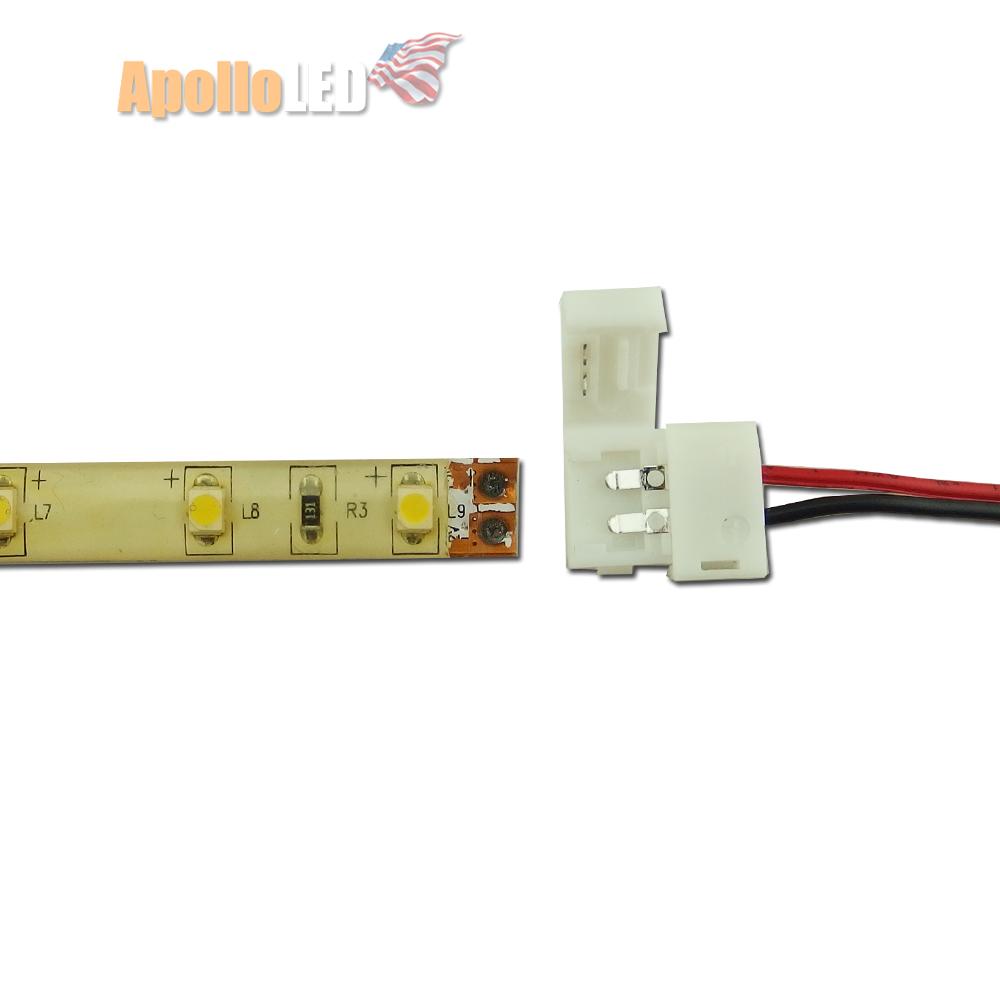 5pcs Quick Connectors With Wiring For Single Color 3528-SMD LED Strip