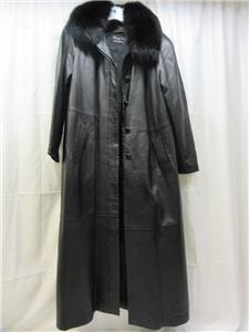 black fox fur collar coat