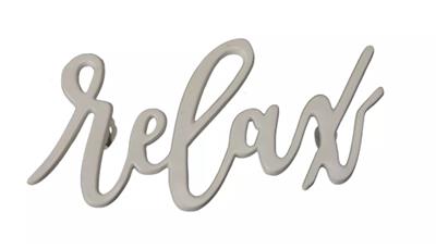 Relax Wall Hanging Decorative Home Decor Off White Threshold Word