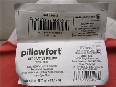 Pillowfort Hippo Figural Novelty Plush Pillow