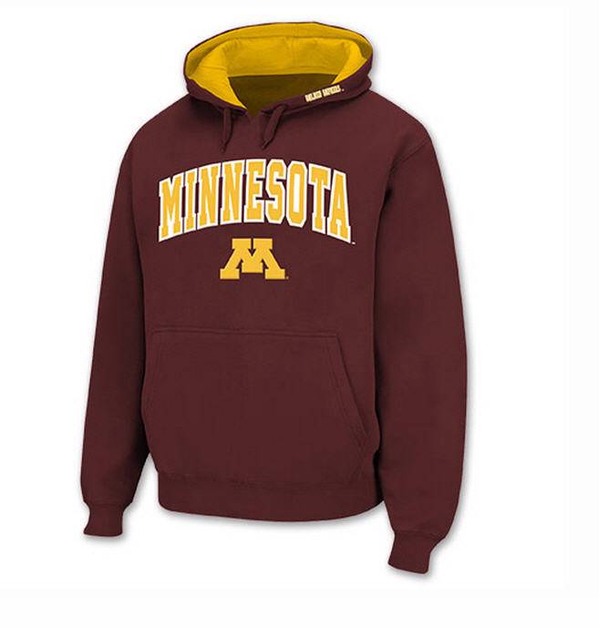New Mens University of Minnesota Golden Gophers Maroon Hooded ...