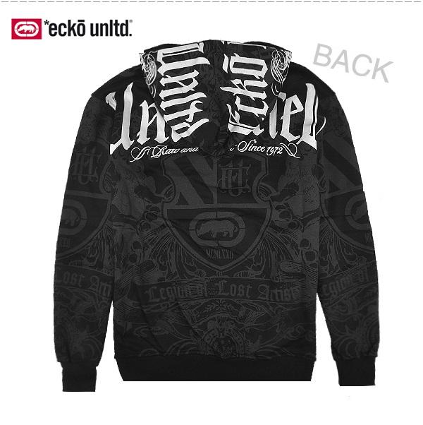 4F3 Mens Hip Hop Ecko Unltd Hoodie Coat Cotton Toten Graffiti Sweater