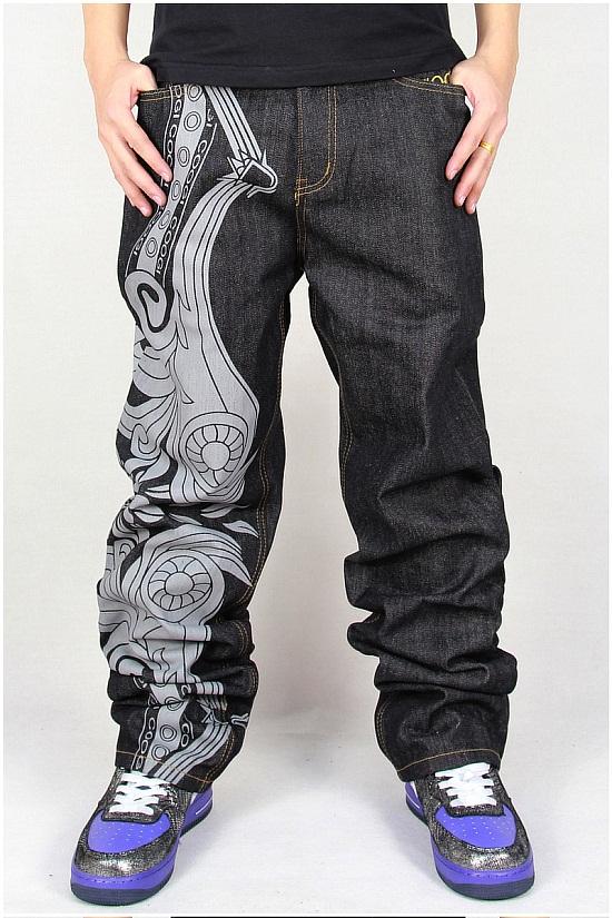4N2 Men HipHop Fashion Skateboard Casual Rhino Embroidery Jeans ...