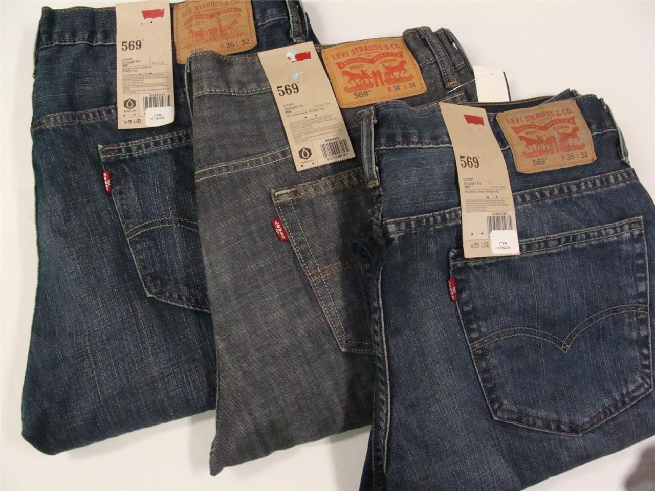 Levi's Men's 569 Loose Straight Fit Jeans in Various Colors and Sizes ...