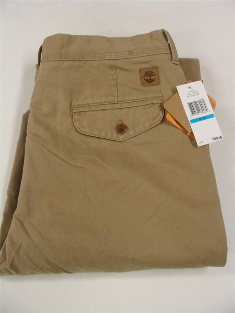 Timberland Men's Flat Front Chino Pants In Old English Khaki Assorted ...