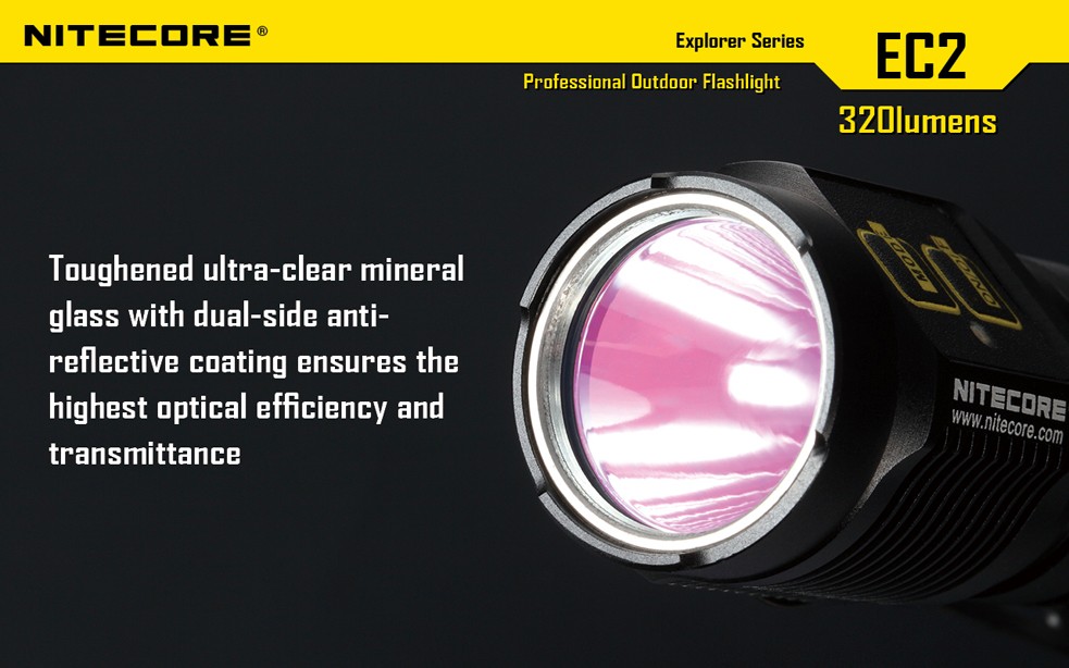 New NITECORE EC2 Cree LED 320 Lumens CR123A Flashlight with