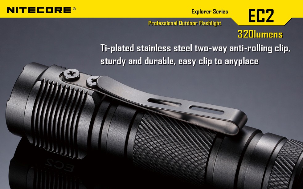 New NITECORE EC2 Cree LED 320 Lumens CR123A Flashlight with