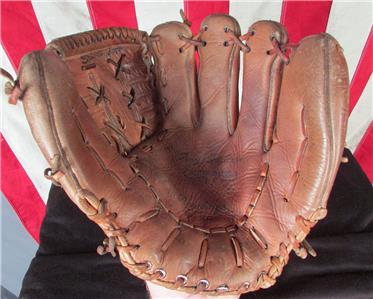 Vintage 1970s Rawlings Leather Baseball Glove Fielders Mitt Tony
