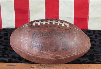 Vintage Rawlings Leather Official Football w/Laces Pro 5