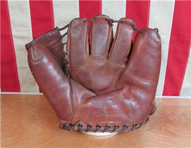 Vintage 1950s JC Higgins Leather Baseball Glove Fielders Mitt Sid