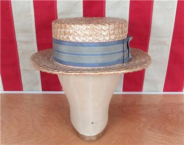 1930s Stetson Summer Boater | Vintage 30s Pressed Woven