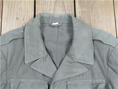 Vintage WWII US Army OD Wool Eisenhower Uniform Jacket 1940s