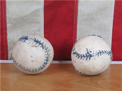 ベースボールコレクション ！ Vintage 1940s Bounder Ball Baseballs Group 5 Leather Blue Stitch
