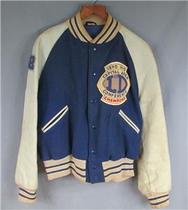 Vintage 1970 Lower Dauphin HS Wool Varsity Jacket Football