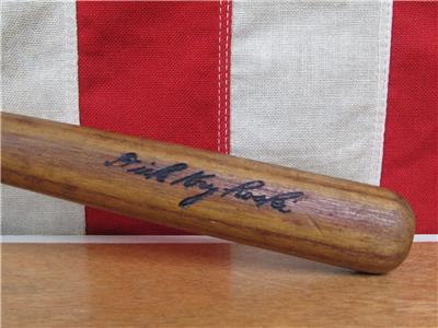 Vintage 1950s Louisville Slugger H&B Wood Baseball Mini Bat Dick