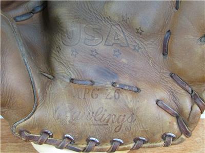Vintage 1960s Rawlings Leather Baseball Glove Mitt HOF Willie