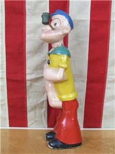 Vintage 1930s Popeye The Sailor Man Composition Figure w/Pipe Toy