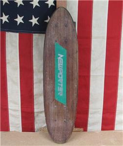 Vintage 1970s Newporter Wood Jimbo Mpl Skateboard Variflex w