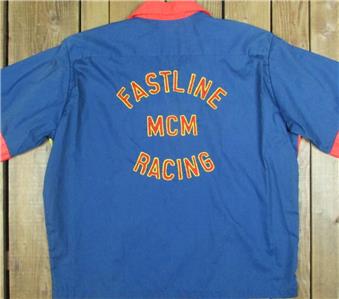 ウェア・シャツ VINTAGE CALIF BOWLING SHIRT & UNIFORM CO Vintage 1960s Fastline MCM Racing Team California Bowling