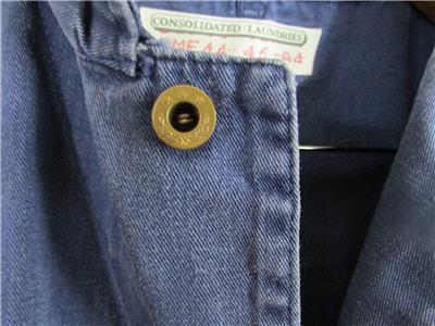 Vintage 1960s 7UP Blue Herringbone Twill Work Coveralls