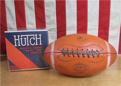 Vintage 1950s Hutch Leather Football Laces 64B Lou The Toe Groza