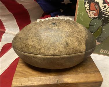 Vintage 1950s Leather Official Football w/ Laces (1) Dark Tip