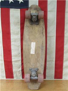 Vintage 1960s Black Knight Wood Skateboard Sport Fun Trucks Clay