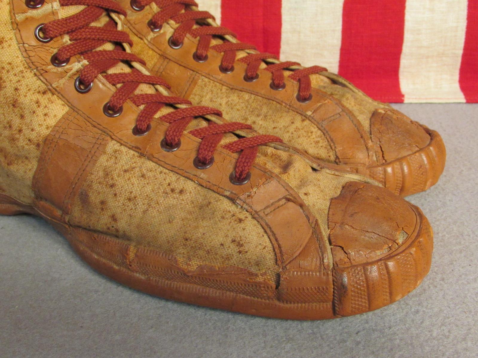 Vintage 1930s Ball Band High Top Basketball Sneakers 8 Great Display ...