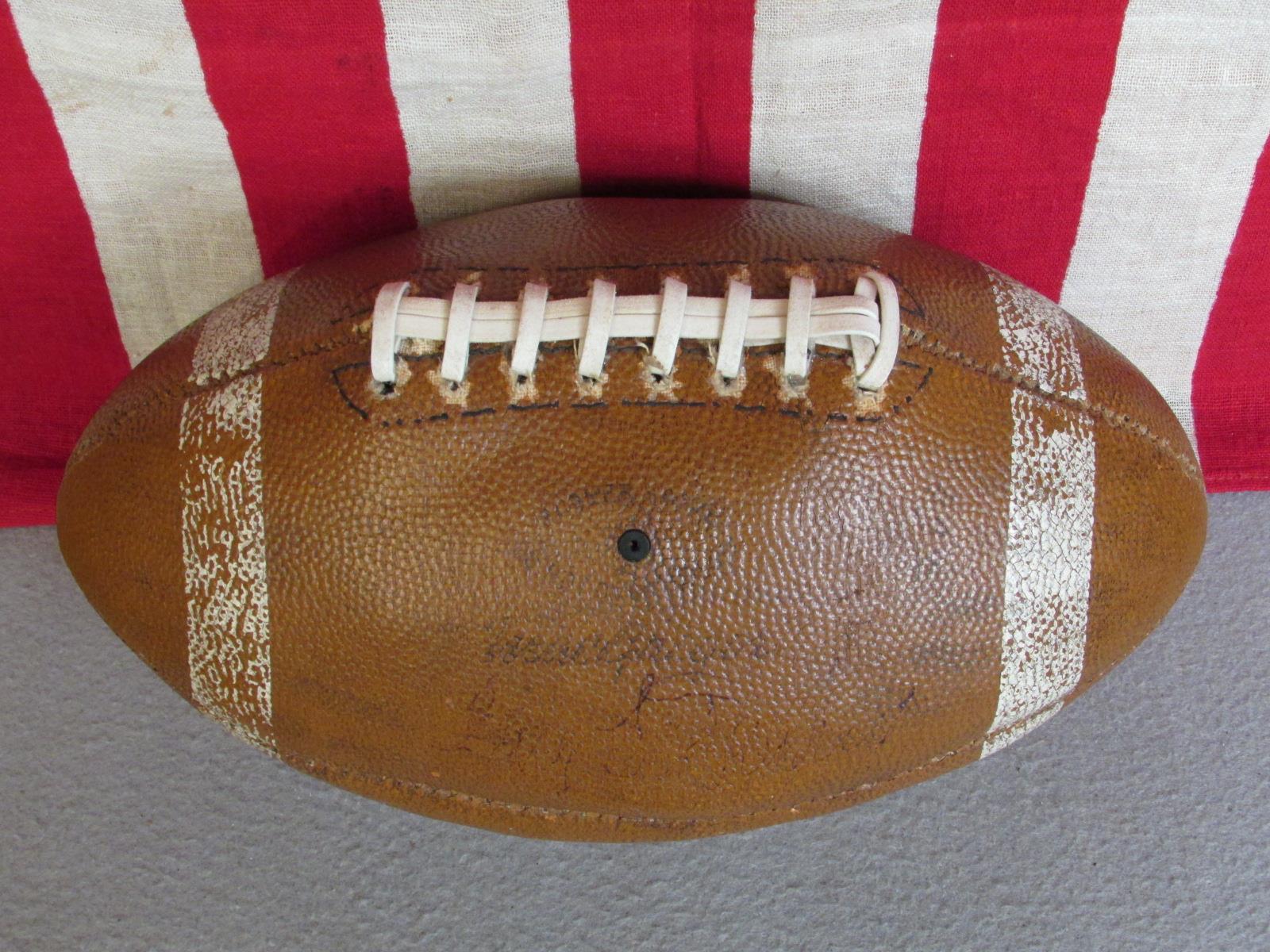 Vintage 1960s MacGregor Official Leather Football with Laces Model