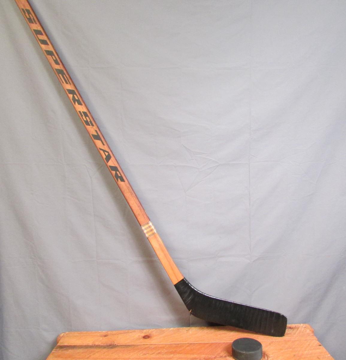 Vintage Superstar Wood Ice Hockey Stick Pro Hook 101 Left Hand Great