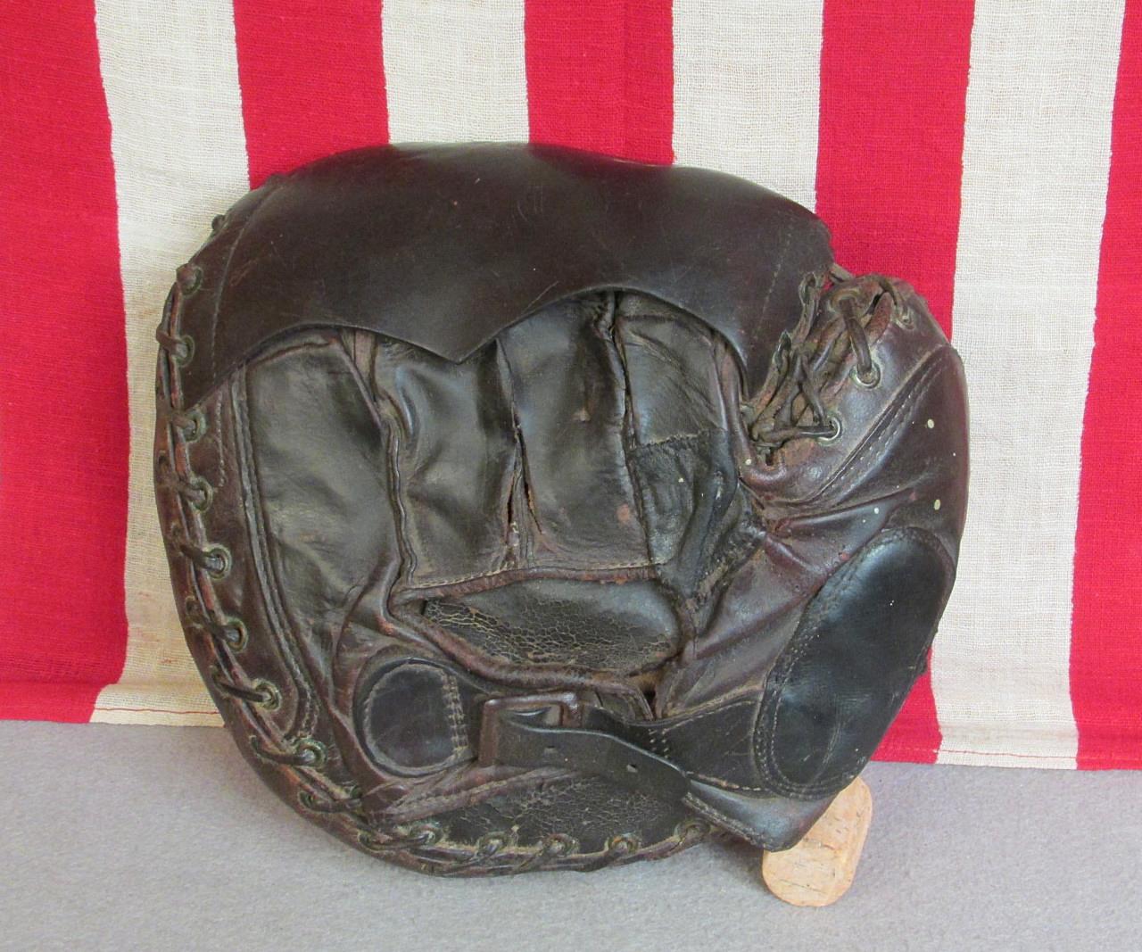 Vintage Antique Leather Decker Back Baseball Glove Catchers Mitt 1890