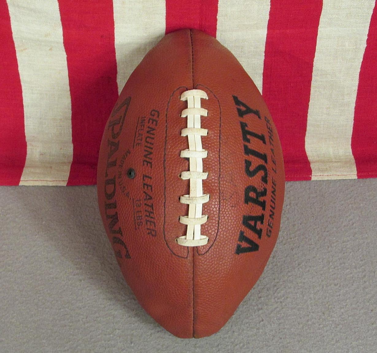 Vintage Spalding Varsity Genuine Leather Football w/ Laces Great ...