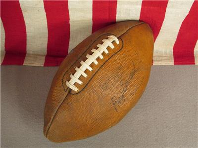 Vintage 1940s Prep School Leather Official Football w/ Laces G3211